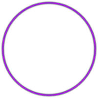 Glowing neon circle for your decoration. Neon light, round frame, blank space for text, ultraviolet spectrum, ring symbol, halo. png