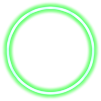 gloeiend neon cirkel voor uw decoratie. neon licht, ronde kader, blanco ruimte voor tekst, ultraviolet spectrum, ring symbool, halo. png