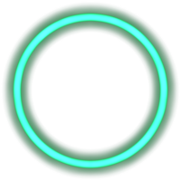 Glowing neon circle for your decoration. Neon light, round frame, blank space for text, ultraviolet spectrum, ring symbol, halo. png