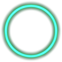 gloeiend neon cirkel voor uw decoratie. neon licht, ronde kader, blanco ruimte voor tekst, ultraviolet spectrum, ring symbool, halo. png