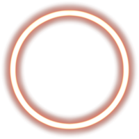 Glowing neon circle for your decoration. Neon light, round frame, blank space for text, ultraviolet spectrum, ring symbol, halo. png