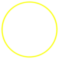 Glowing neon circle for your decoration. Neon light, round frame, blank space for text, ultraviolet spectrum, ring symbol, halo. png