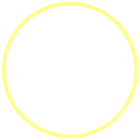 Glowing neon circle for your decoration. Neon light, round frame, blank space for text, ultraviolet spectrum, ring symbol, halo. png