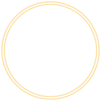 Glowing neon circle for your decoration. Neon light, round frame, blank space for text, ultraviolet spectrum, ring symbol, halo. png