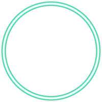 Glowing neon circle for your decoration. Neon light, round frame, blank space for text, ultraviolet spectrum, ring symbol, halo. png