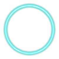 Glowing neon circle for your decoration. Neon light, round frame, blank space for text, ultraviolet spectrum, ring symbol, halo. png