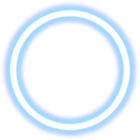 Glowing neon circle for your decoration. Neon light, round frame, blank space for text, ultraviolet spectrum, ring symbol, halo. png