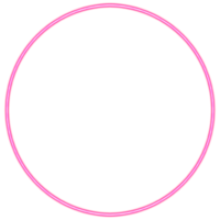 Glowing neon circle for your decoration. Neon light, round frame, blank space for text, ultraviolet spectrum, ring symbol, halo. png