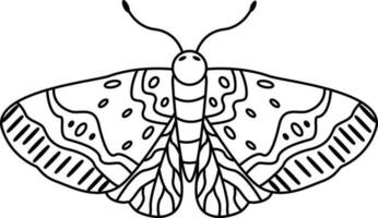 Graphic butterfly icon. Black and white butterfly. Butterfly tattoos are isolated on a white background. Vector