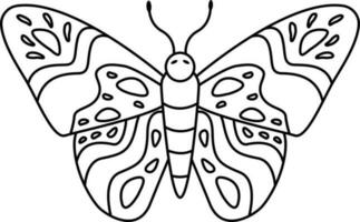 Graphic butterfly icon. Black and white butterfly. Butterfly tattoos are isolated on a white background. Vector