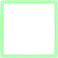 Glowing neon square for your decoration. Neon light, square frame, blank space for text, ultraviolet spectrum. png