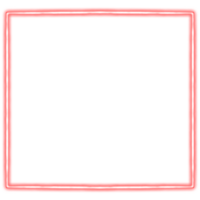 Glowing neon square for your decoration. Neon light, square frame, blank space for text, ultraviolet spectrum. png