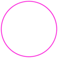 Glowing neon circle for your decoration. Neon light, round frame, blank space for text, ultraviolet spectrum, ring symbol, halo. png