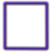 Glowing neon square for your decoration. Neon light, square frame, blank space for text, ultraviolet spectrum. png