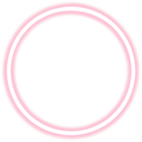 Glowing neon circle for your decoration. Neon light, round frame, blank space for text, ultraviolet spectrum, ring symbol, halo. png