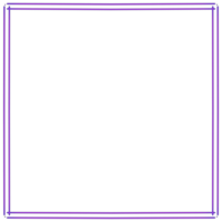 Glowing neon square for your decoration. Neon light, square frame, blank space for text, ultraviolet spectrum. png