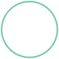 Glowing neon circle for your decoration. Neon light, round frame, blank space for text, ultraviolet spectrum, ring symbol, halo. png