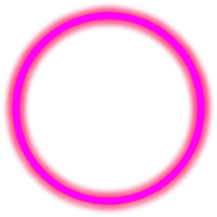 Glowing neon circle for your decoration. Neon light, round frame, blank space for text, ultraviolet spectrum, ring symbol, halo. png