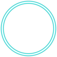 Glowing neon circle for your decoration. Neon light, round frame, blank space for text, ultraviolet spectrum, ring symbol, halo. png