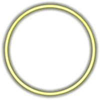 Glowing neon circle for your decoration. Neon light, round frame, blank space for text, ultraviolet spectrum, ring symbol, halo. png