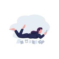 procrastination flat style illustration vectoe design vector