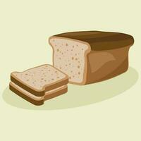 Rye Bread, Isolated Background. vector