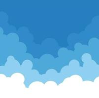 Blue Sky Vector Image, Isolated Background.