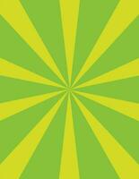 Green Radial Beams Vector, Isolated Background. vector
