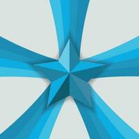 Blue Star Vector Graphics, Isolated Background.