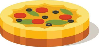 Pizza icono vector arte, aislado antecedentes.