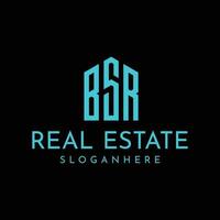 Letter B logo or BSR initials three modern monogram clever symbol concept. Creative Line sign design. Graphic Alphabet Symbol solutions for Corporate, brand identity designs, startup companies, etc vector