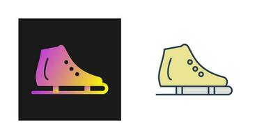 icono de vector de zapato de patinaje sobre hielo