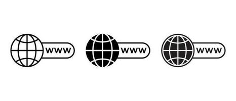 web, sitio web www icono vector. sitio Internet símbolo concepto vector