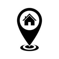 House location icon vector. Home address map symbol concept vector