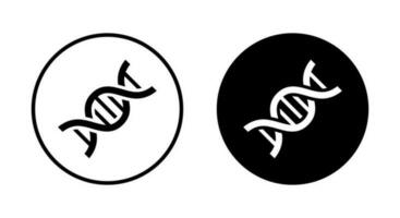 DNA helix icon vector. Genetic symbol isolated on circle background vector