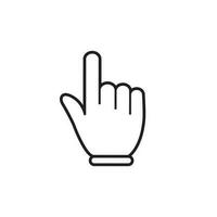 Click hand cursor icon vector. Finger pointer symbol concept vector