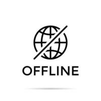 Offline internet icon vector. Off network symbol concept vector