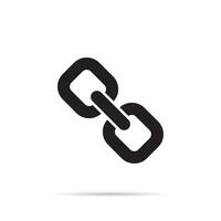 Chain link icon vector in flat style