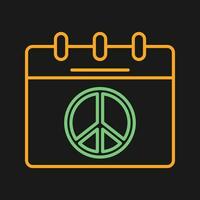 Peace Calendar Vector Icon