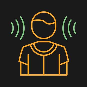 icono de vector de audición