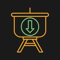 Downloading Presentation Vector Icon