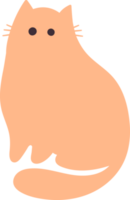 el gato se sienta dibujo dibujos animados diseño. png