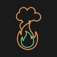 Fire Pollution Vector Icon