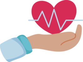 ilustración de un médico participación un corazón símbolo. mundo corazón día png