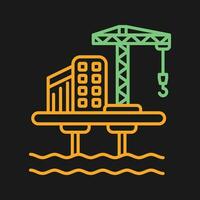 Oil Platform Vector Icon