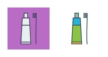 Toothbrush and Toothpaste Vector Icon