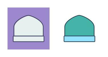 icono de vector de gorro de punto