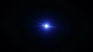 ciclo brilho azul Estrela ótico chamas brilho abstrato fundo video