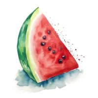 vattenfärg vattenmelon isolerat. illustration ai generativ png