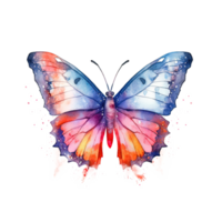 aquarelle papillon. illustration ai génératif png